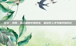 比尔·沃顿，名人堂的中锋传奇，篮球史上不可磨灭的印记