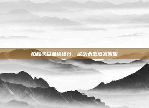 柏林联合连续抢分，欧战希望愈发明朗  第1张