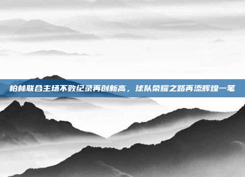 柏林联合主场不败纪录再创新高，球队荣耀之路再添辉煌一笔  第1张