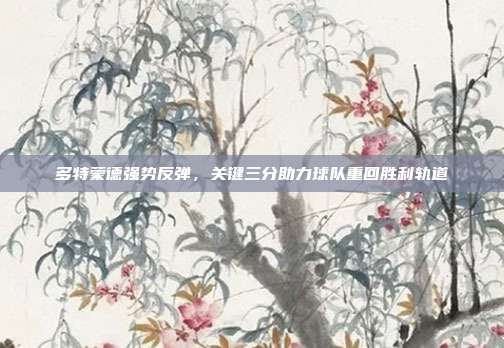 多特蒙德强势反弹，关键三分助力球队重回胜利轨道  第1张