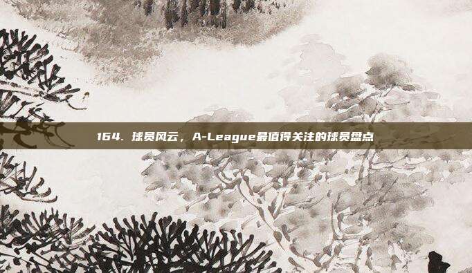 164. 球员风云，A-League最值得关注的球员盘点  第1张