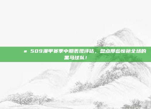 📊💪 509澳甲赛季中期表现评估，盘点那些惊艳全场的黑马球队！  第1张